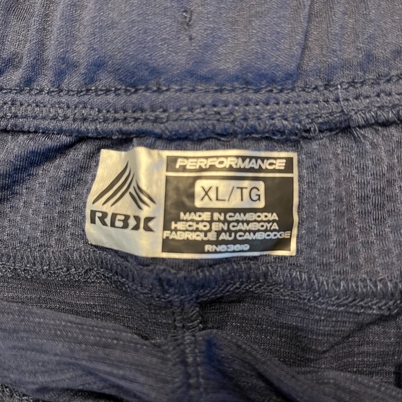 RBX Men’s Navy Mesh Shorts XL - Picture 3 of 4